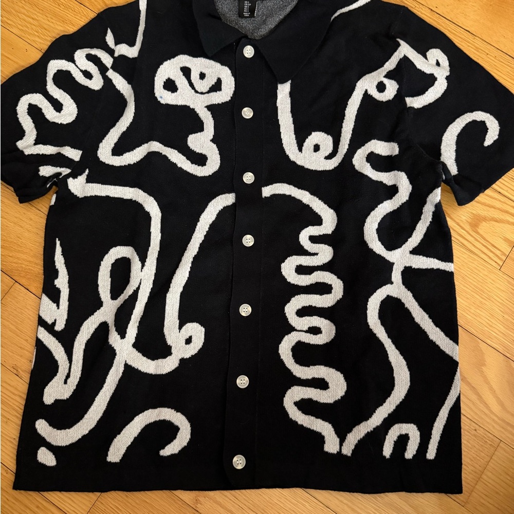 Black and White Abstract Pattern Shirt